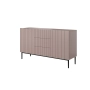 Komoda Nicole 150 cm z szufladami i półkami - antyczny róż / czarne nóżki - Limitowana oferta